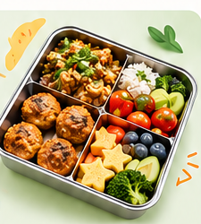 Lonchera preparada con alimentos variados